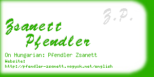 zsanett pfendler business card